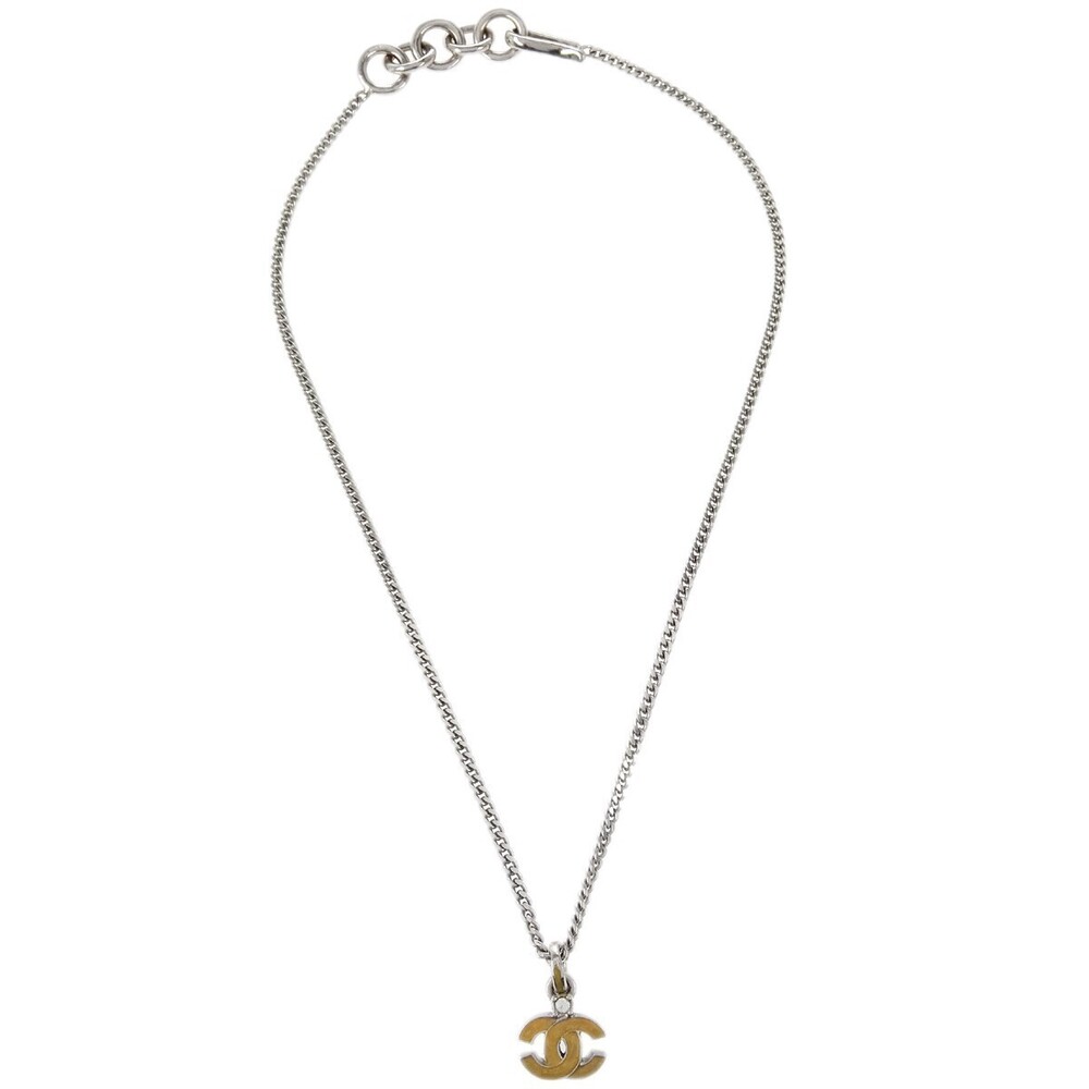 Chanel Vintage CC Pendent Plated Metal